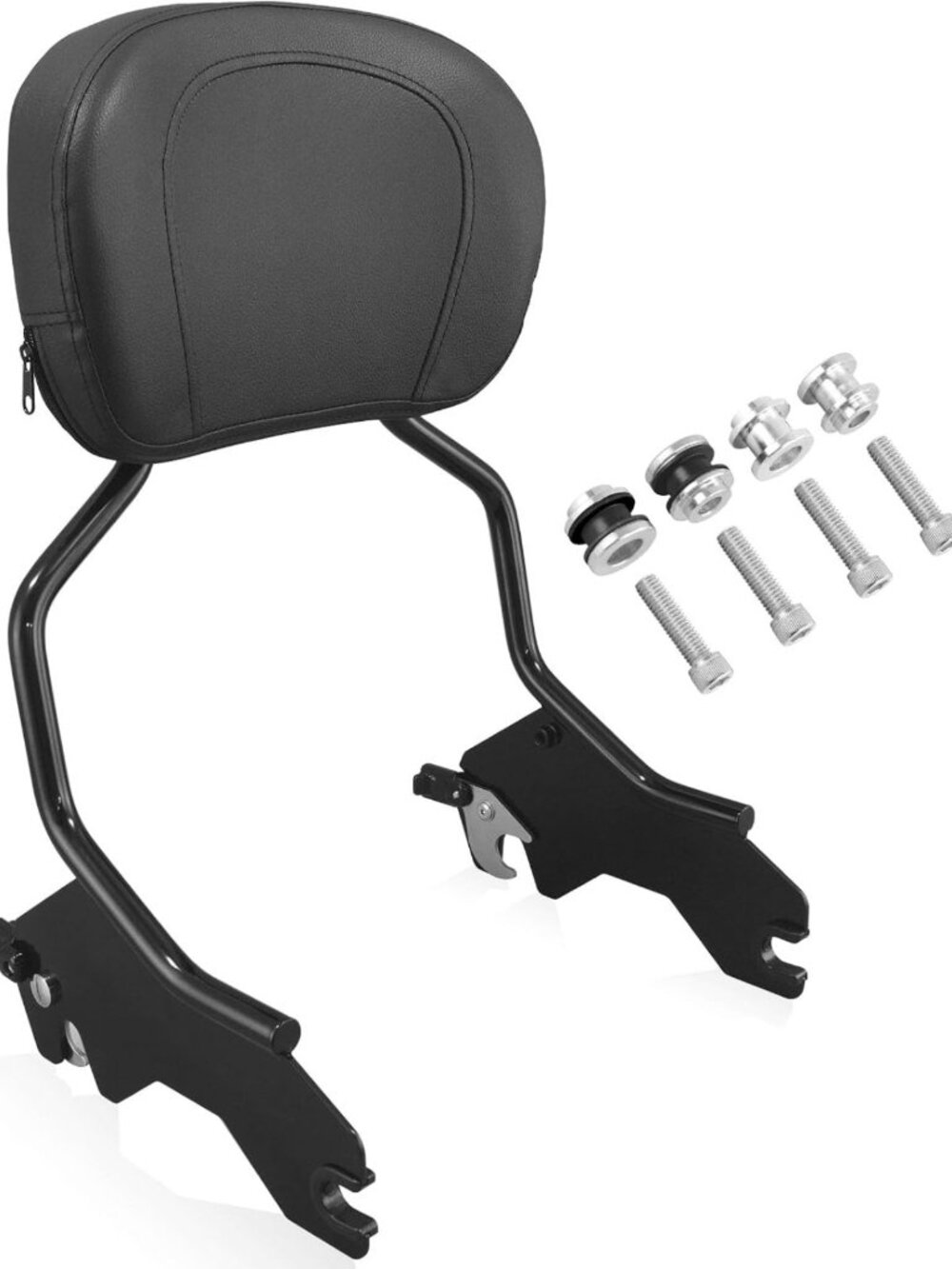 Detachable Sissy Bar Passenger Backrest with Docking Hardware for Harley